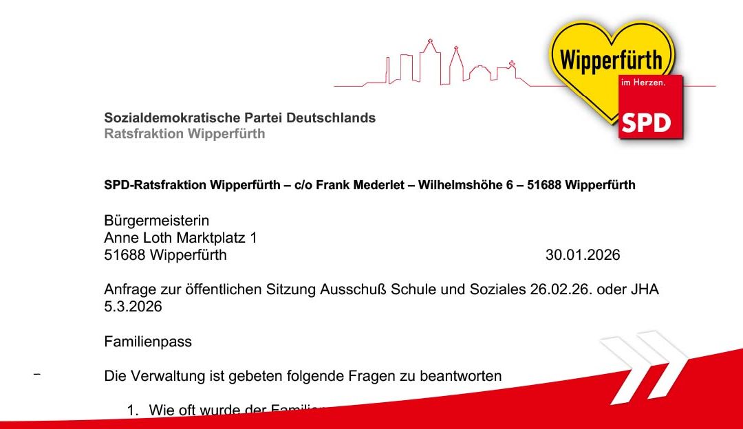 Anfrage: Familienpass